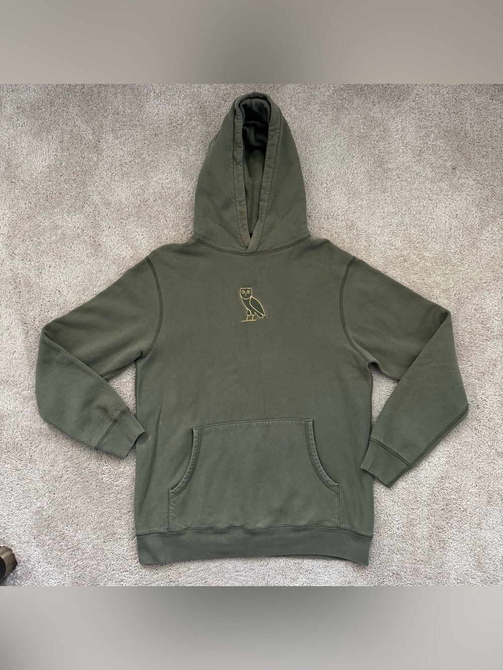 OVO Center Owl Embroidered Drake Octobers Very Own Hoodie Sz Large